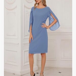 Elegant Blue Women's Dress